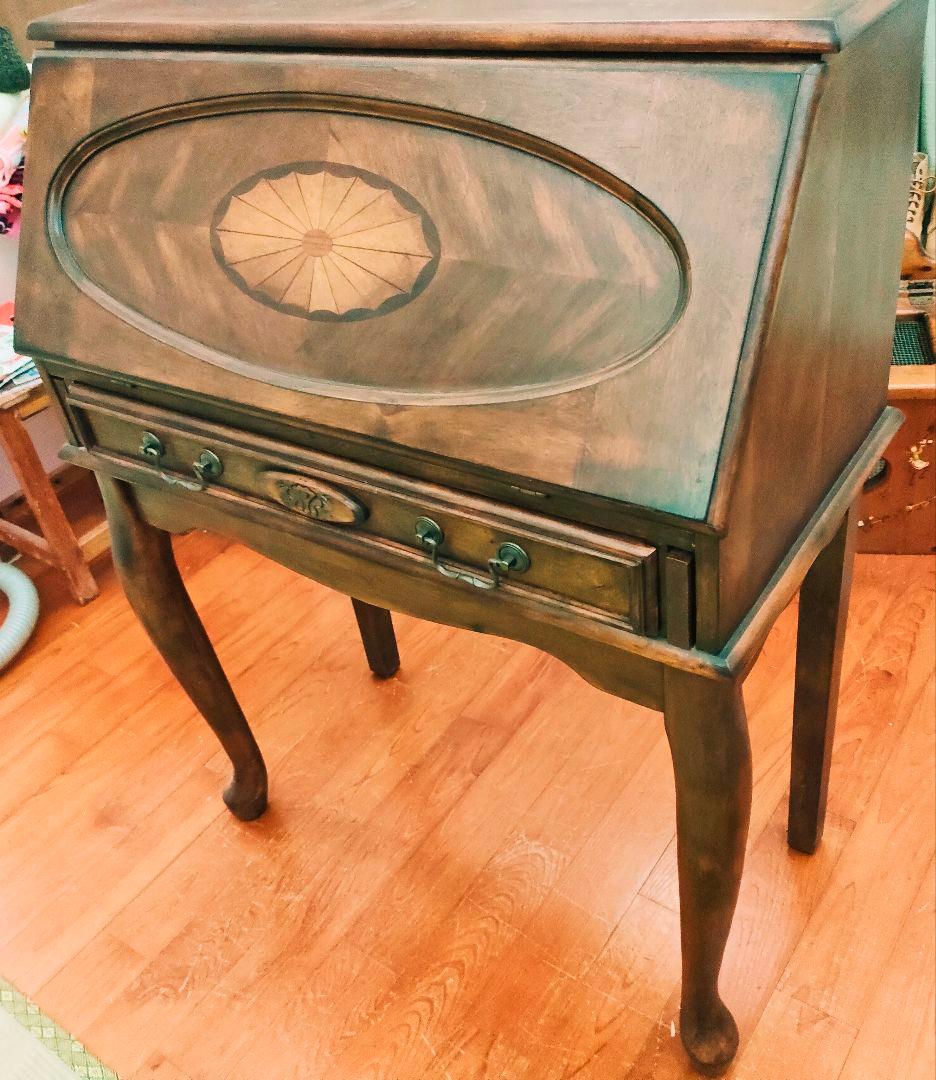 限定値下げ！アンティーク　ビンテージ　ライティングビューローデスク　猫足