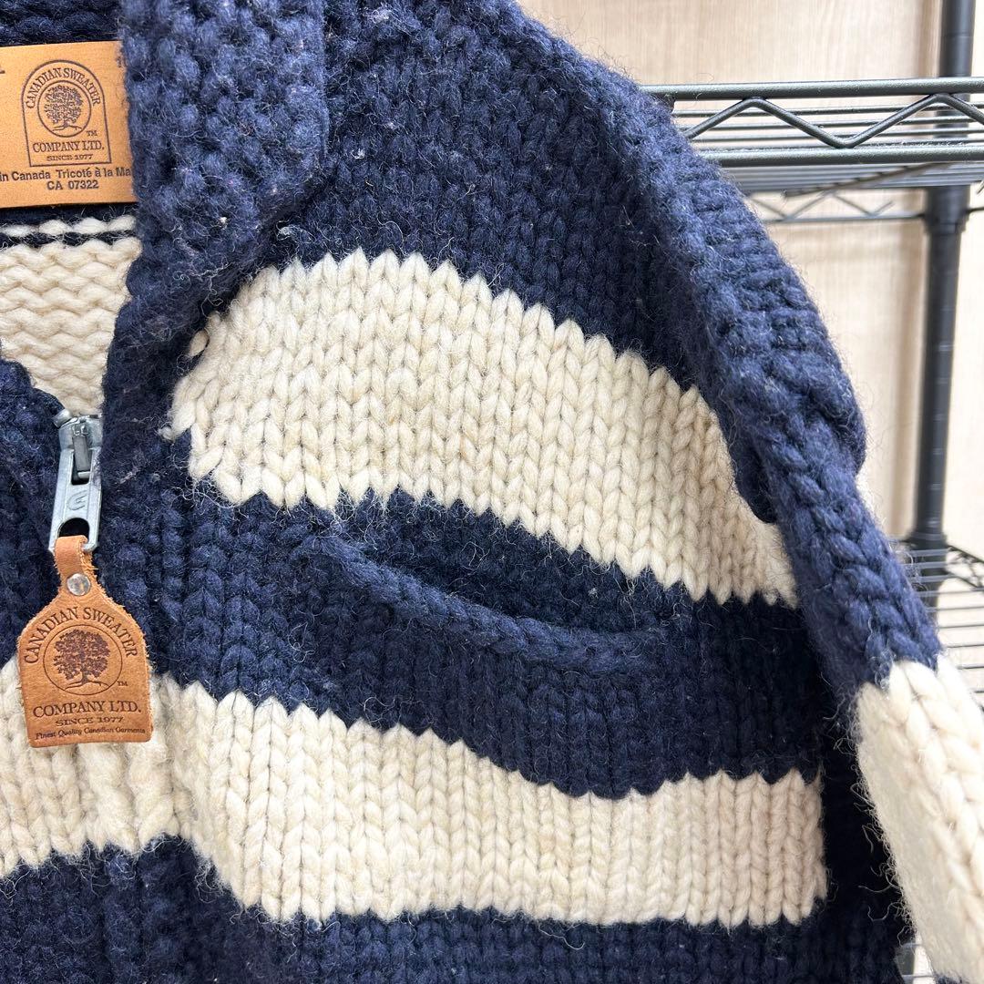 CANADIAN SWEATER ウールストライプセーター