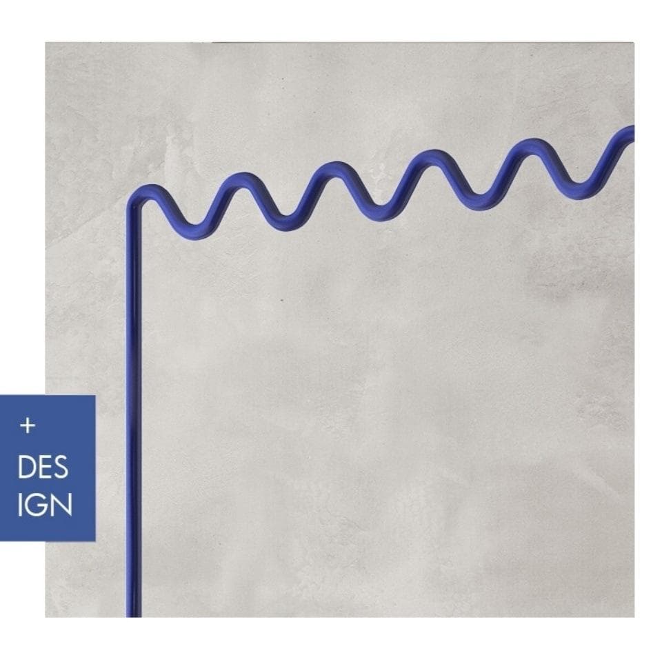 新品 北欧風 ウェーブハンガーラック／波型ミニマルデザイン ブルー 青