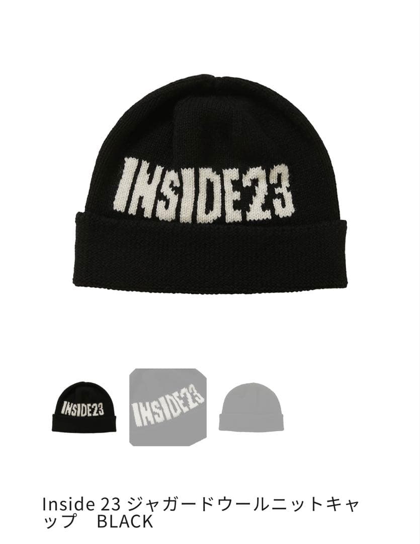 Inside23 ジャガードウールニットキャップ BLACK 亀梨和也