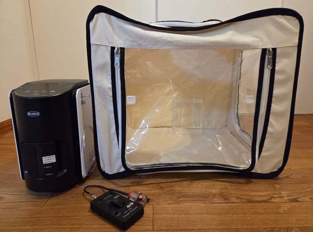 はな 【ペット用】 酸素発生器と酸素室、酸素濃度計の3点セット