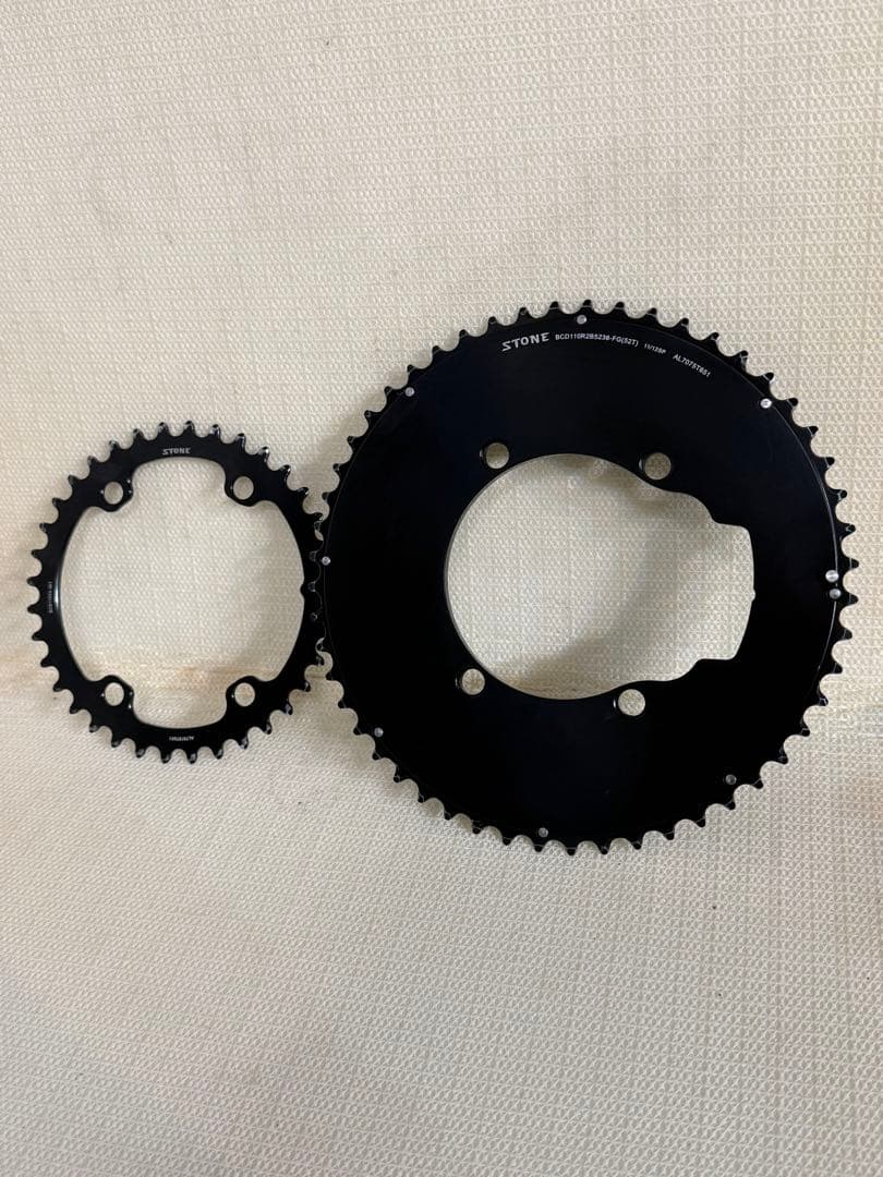 STONE 52T/36T エアロチェーンリング インナー&アウターのセット