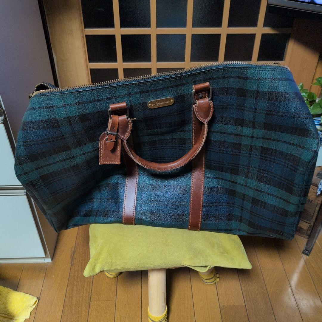 ラルフローレン チェック柄ボストンバッグ