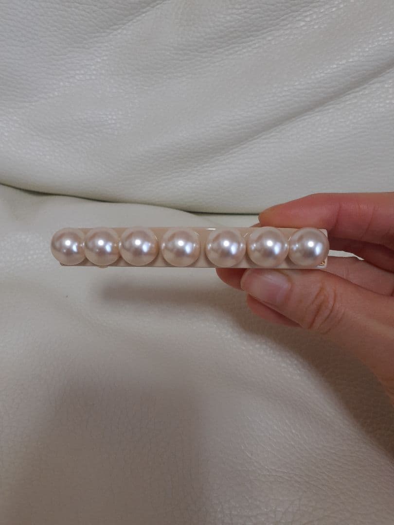 【名品】アレクサンドルドゥパリ　パール付きバレッタ