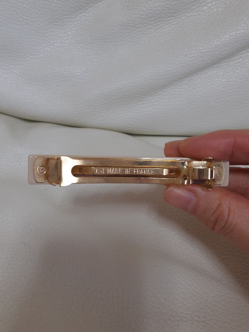 【名品】アレクサンドルドゥパリ　パール付きバレッタ