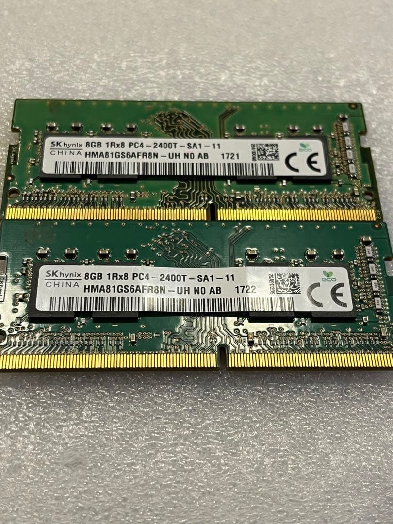 S2 SKhynix 8GB２枚　16GB PC4 BIOSチェック✅