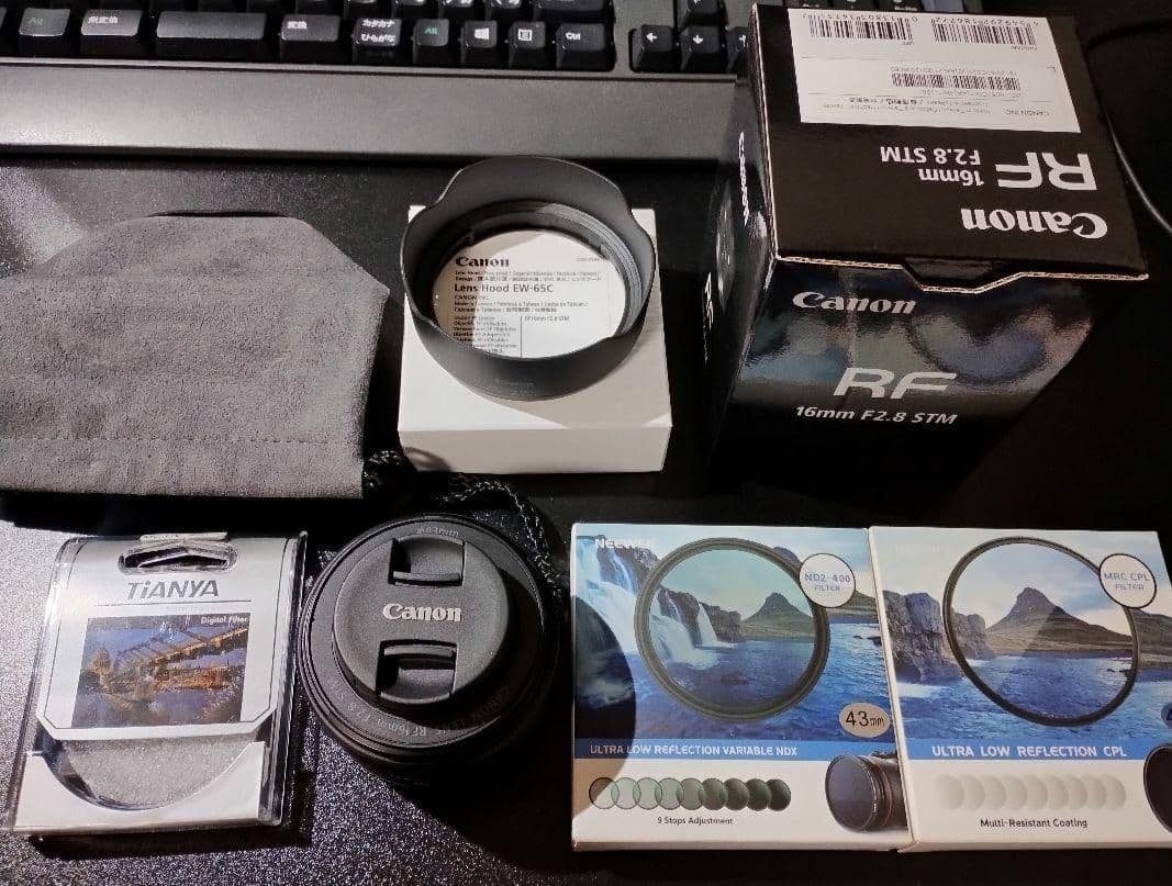 【美品・おまけ付き】Canon RF 16mm F2.8 STM+フィルター