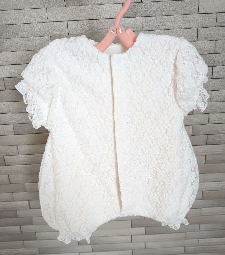 DE退院着 laceセレモニーロンパース 　春夏