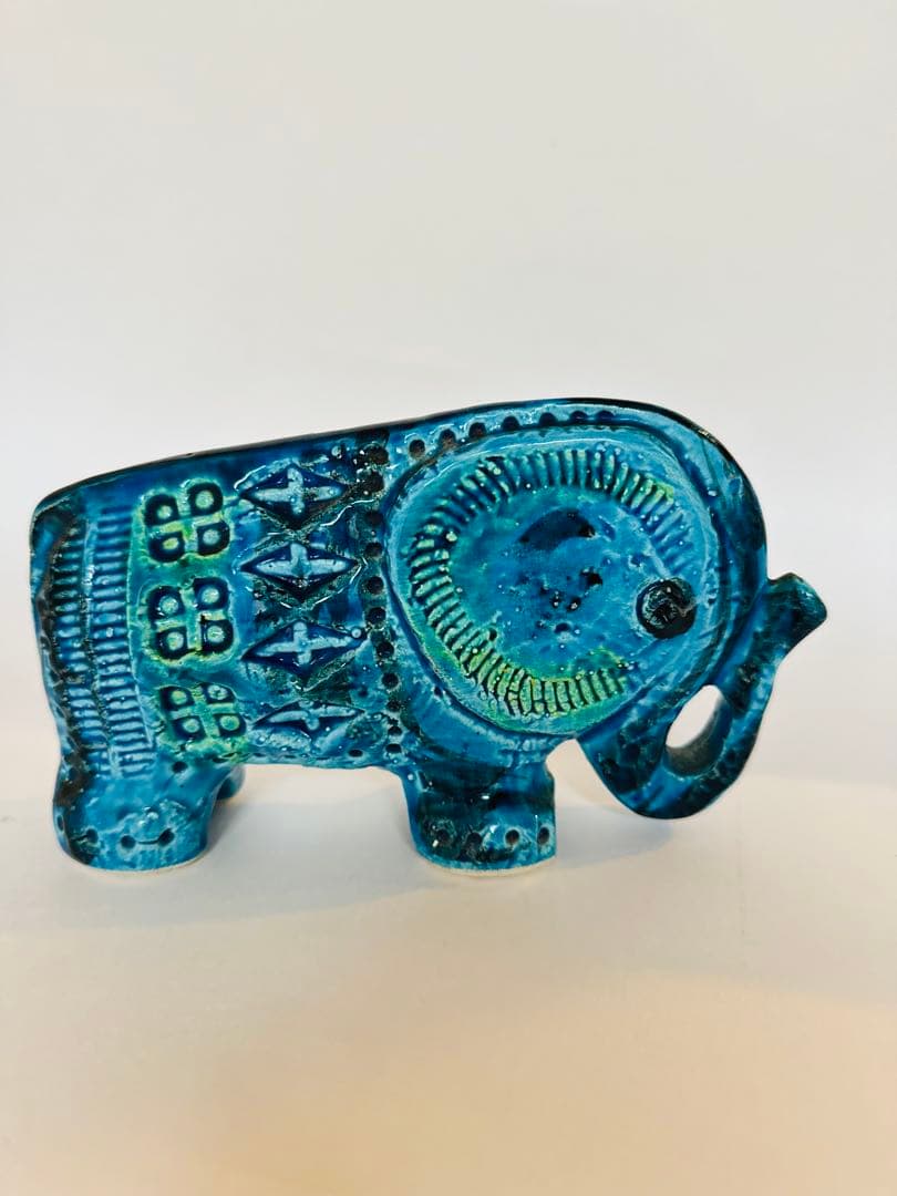 Bitossi Flavia リミニブルー 象の置物 イタリア