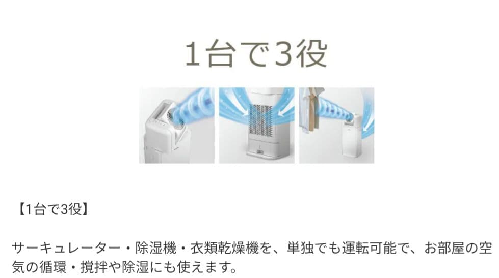 【未開封】アイリスオーヤマ サーキュレーター付き除湿機 KJIDC-N80-N