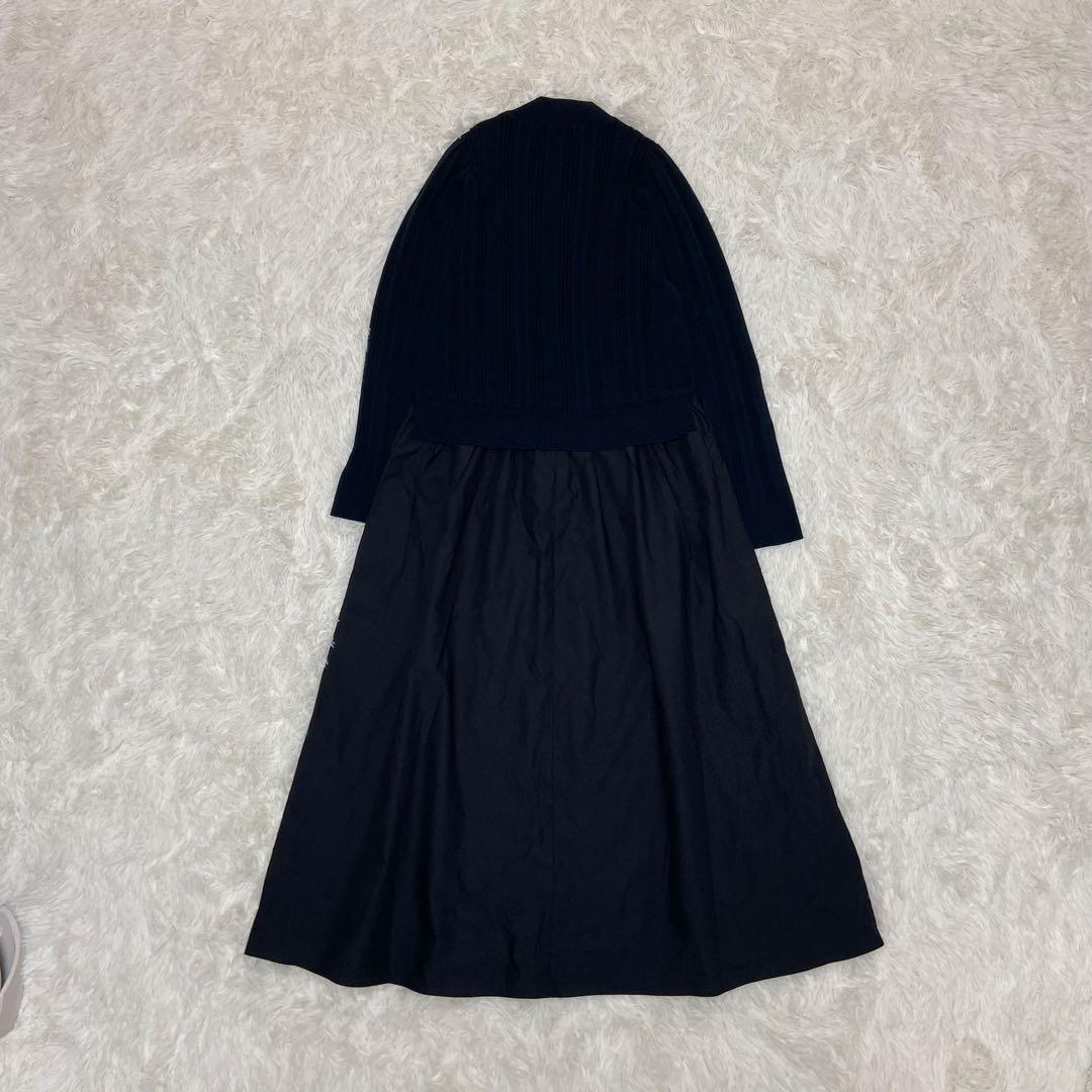 最終価格❤️【新品】《洗える》ダーマコレクション リブニットドッキングワンピース