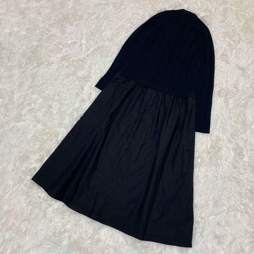 最終価格❤️【新品】《洗える》ダーマコレクション リブニットドッキングワンピース