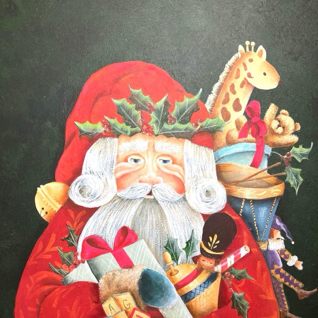 トールペイント作品　ひまわり　サンタクロース