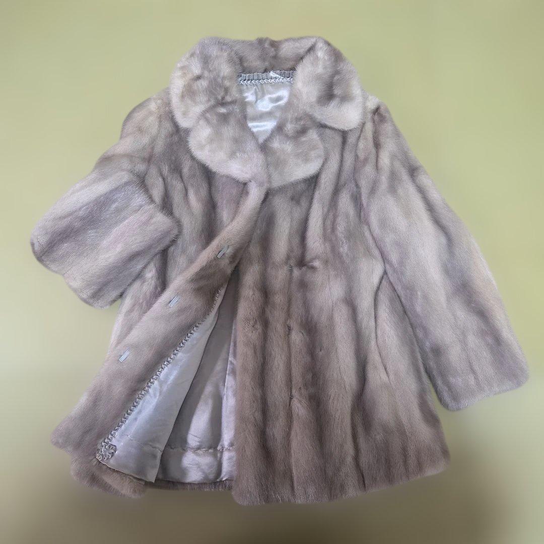 サファイアミンク ハーフコート リアルファー ミンク 高級