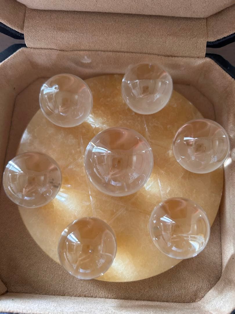 【美品・お得セット】RAJAS ラジャスリング大・小＋水晶8個＋ケース付