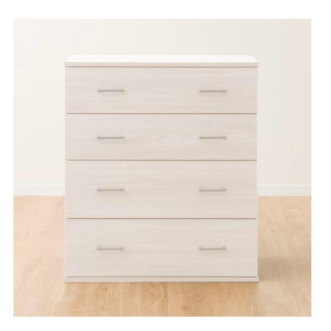 【はんこや】ホワイト4段チェスト