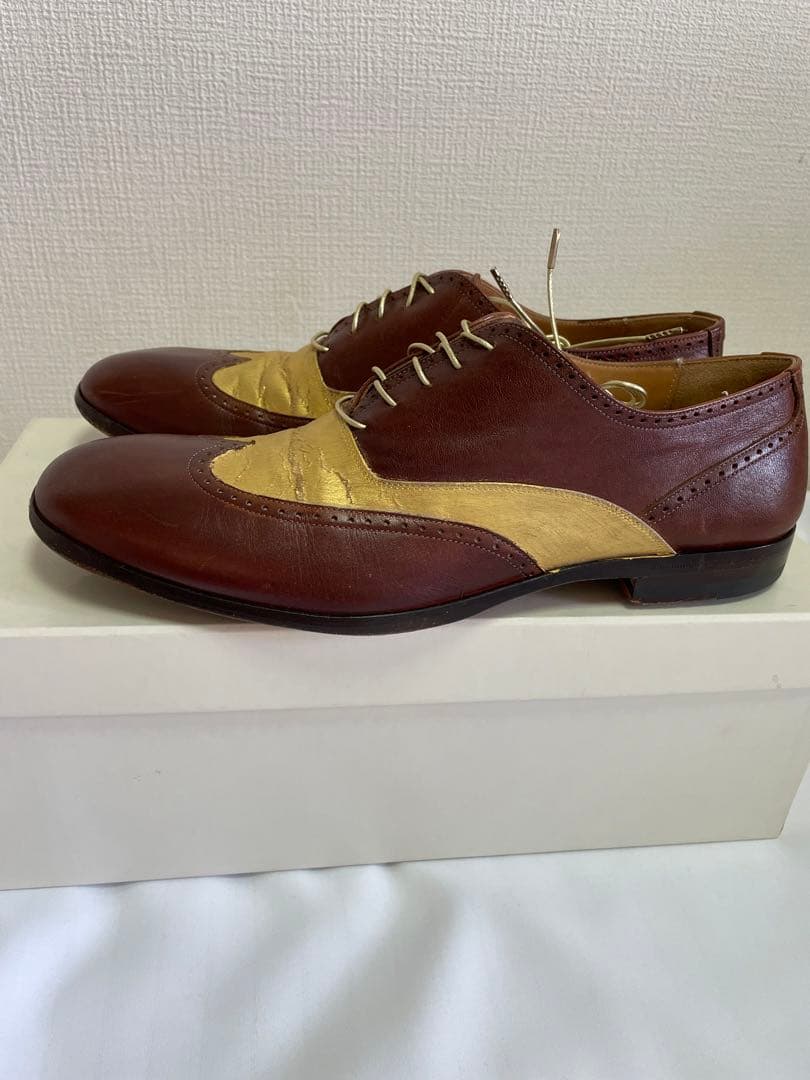 伊製 マルタンマルジェラ22 ウイングチップ ペイントデザイン43 アーカイブ