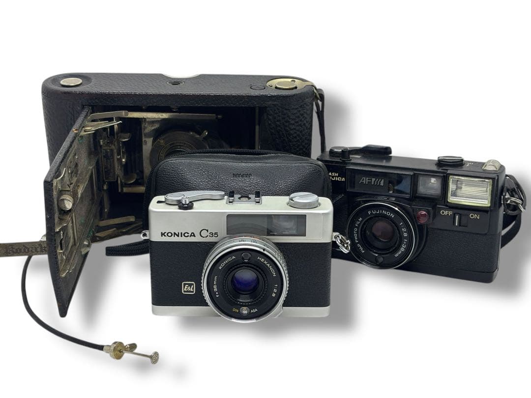 #ヴィンテージカメラ 3台セット/Kodak/Konica/Fujica