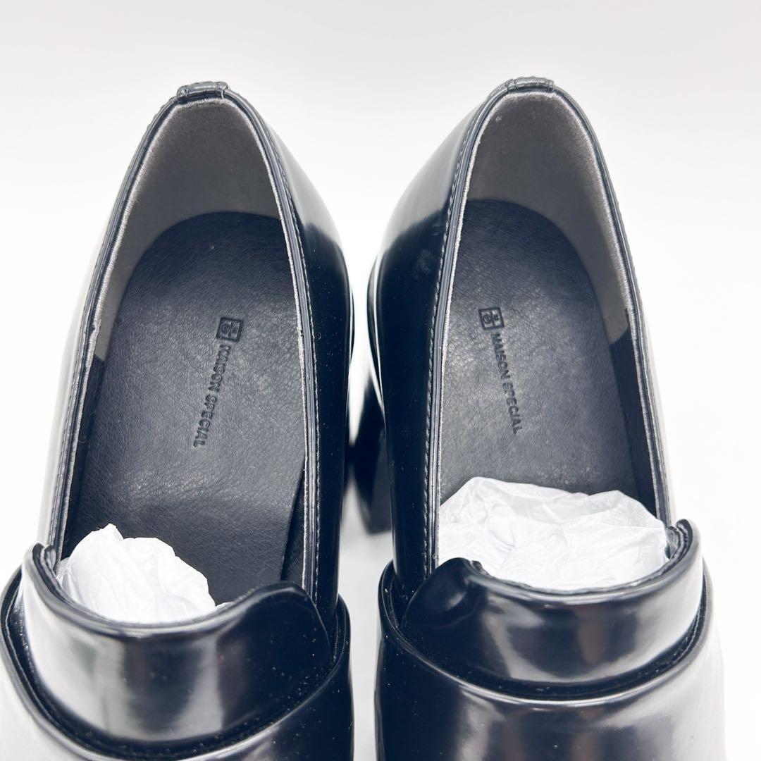 未使用✨MAISON SPECIAL ボリュームソールローファー 38 ブラック