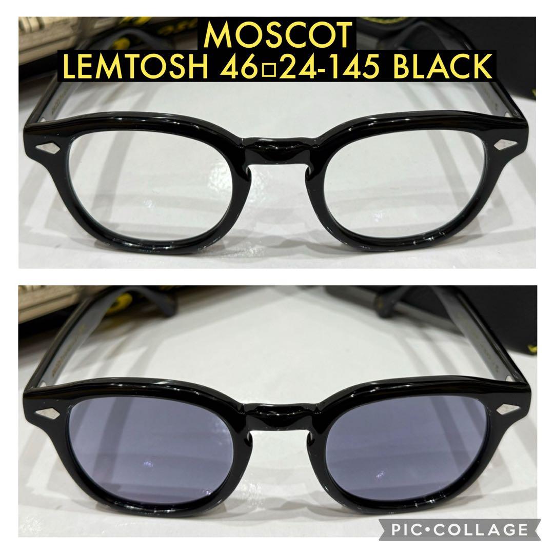 【極美品】正規品 モスコット レムトッシュ 46 ブラック 新品調光グレーレンズ