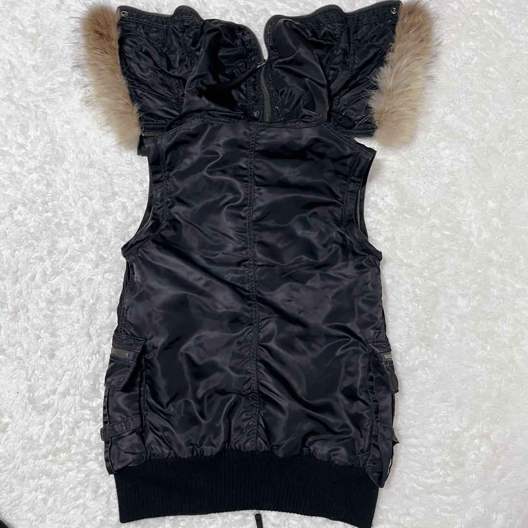 AVIREX N-2B フライトジャケット 黒 ファー 2WAY 短丈 y2k