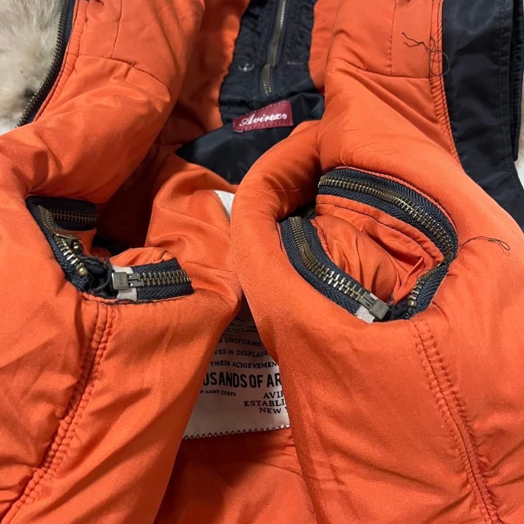 AVIREX N-2B フライトジャケット 黒 ファー 2WAY 短丈 y2k