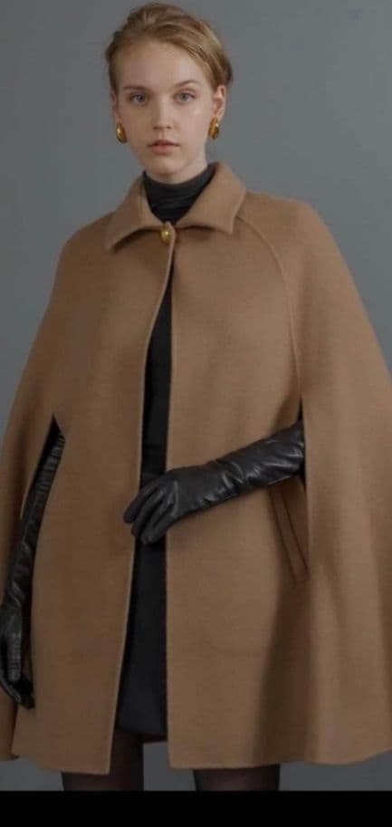 Heve rever cape coat ケープコート キャメル