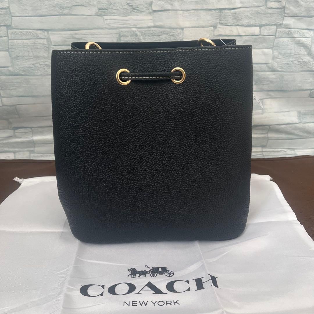 ★新品未使用★COACH コーチ ローアン バケット バッグ 黒 ブラック