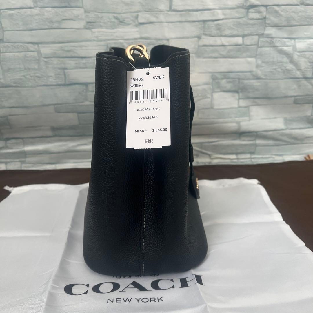 ★新品未使用★COACH コーチ ローアン バケット バッグ 黒 ブラック