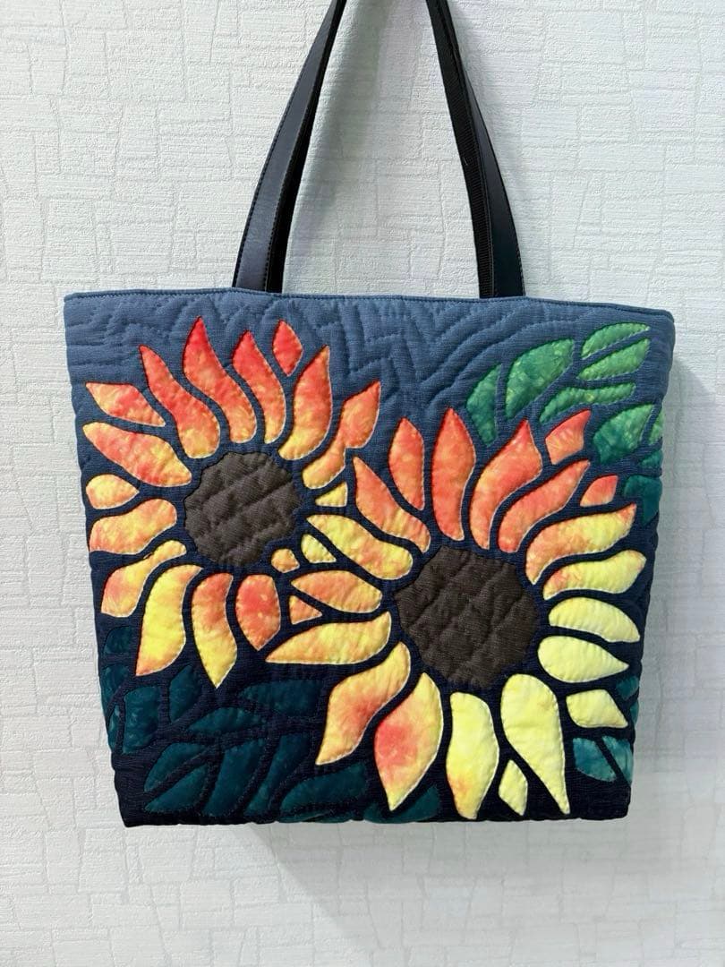 ハワイアンキルトバッグ　 グラデーション　♡ひまわり♡