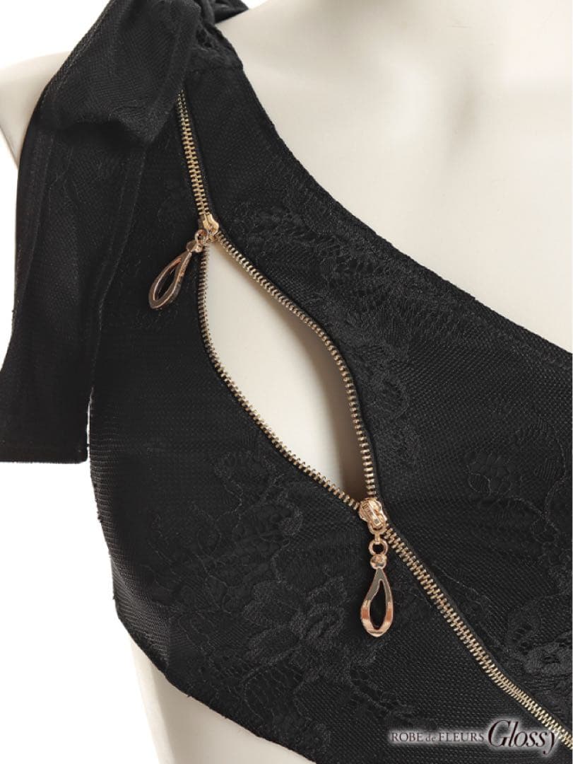 ローブドフルール　Lacy zip swim wear