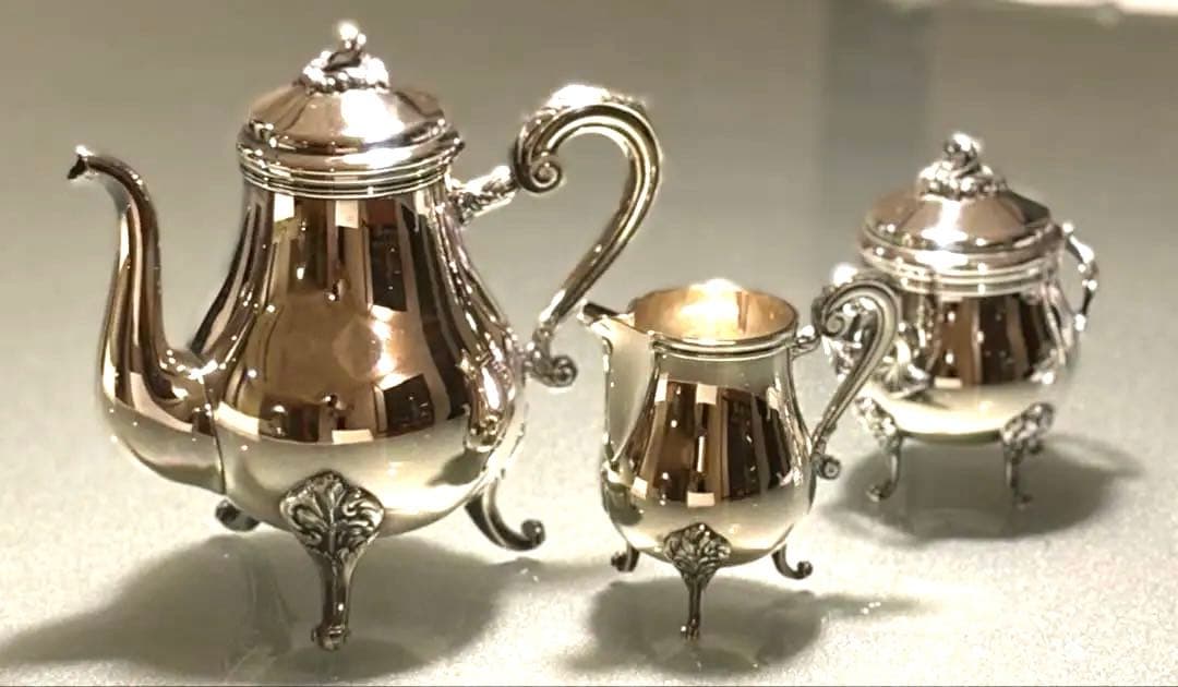 美品　クリストフル マルリー ティーポット シュガーポット ミルクポット