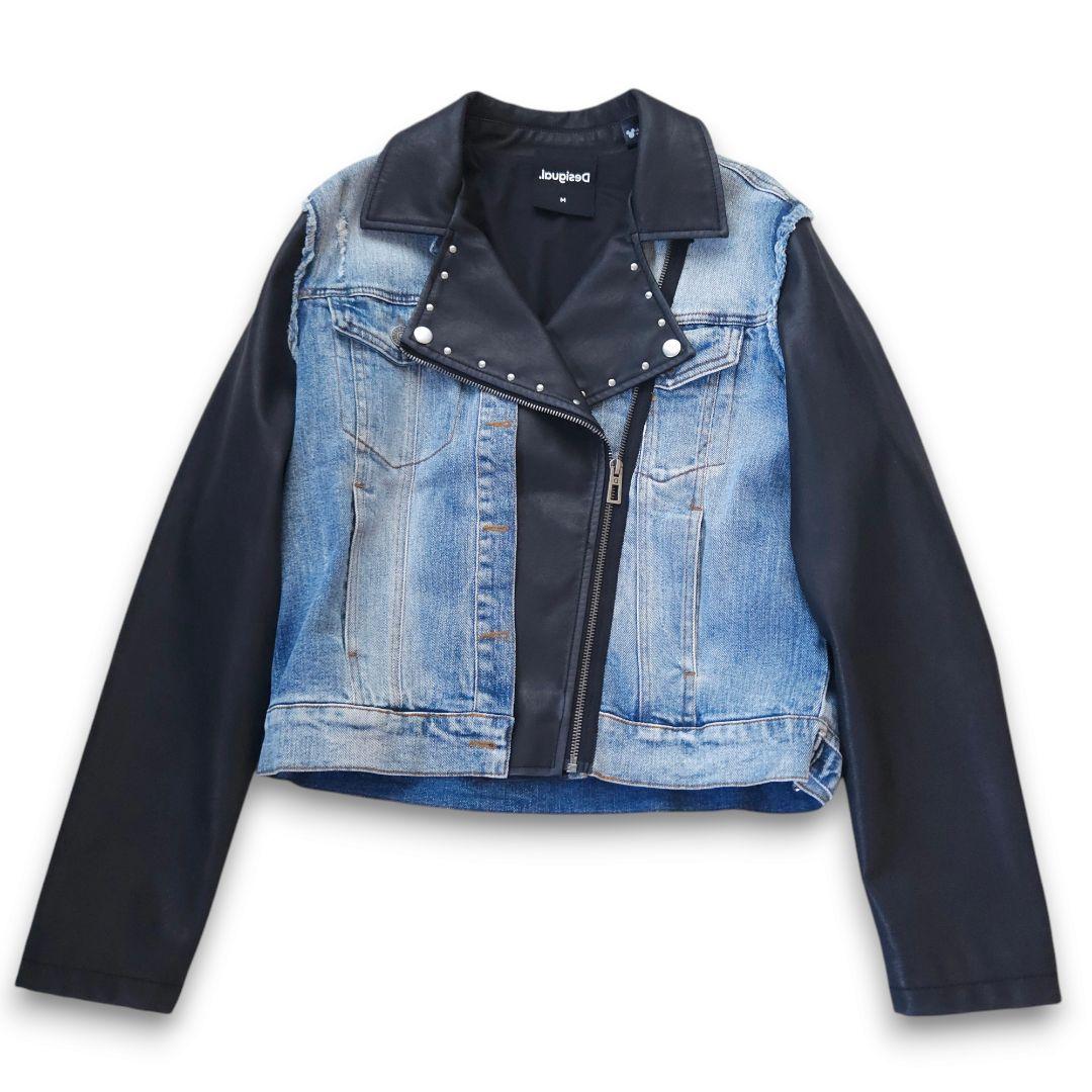 Desigual × Disney ハイブリッドデニムライダース M 極美品