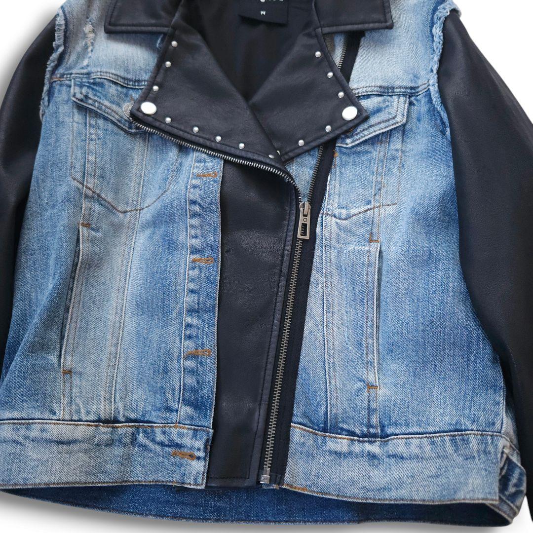 Desigual × Disney ハイブリッドデニムライダース M 極美品