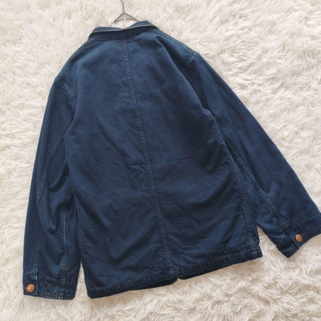 【美品】45rpm 45R デニムジャケット カバーオール インディゴブルー S