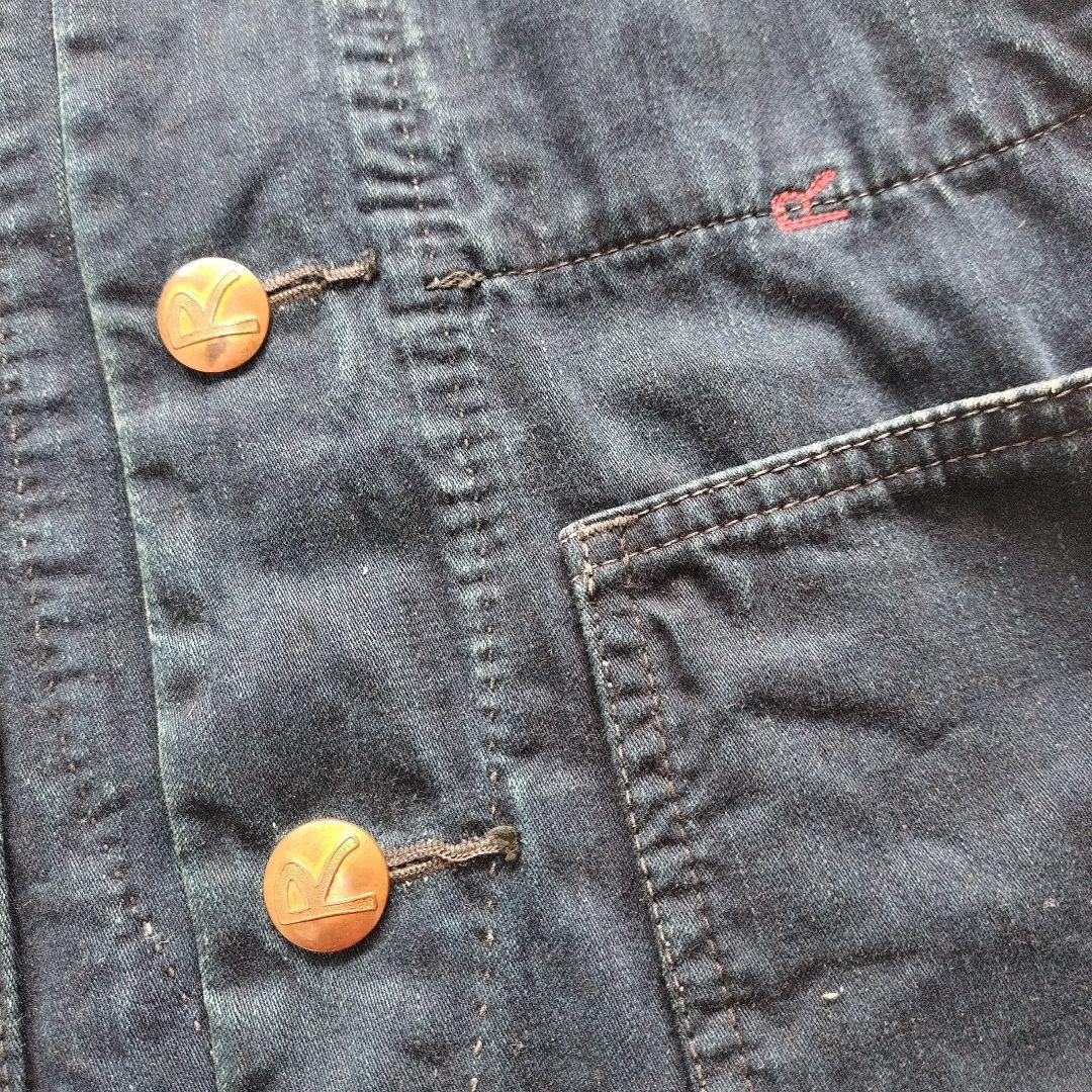 【美品】45rpm 45R デニムジャケット カバーオール インディゴブルー S