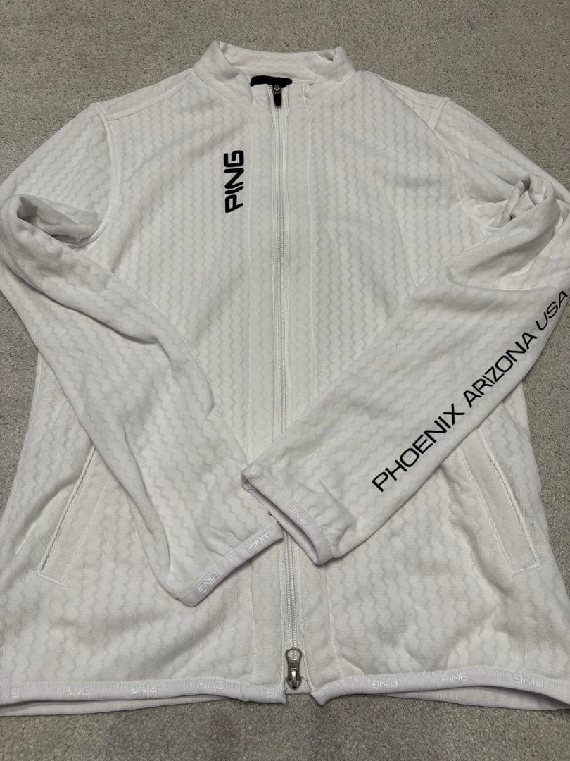 PING ホワイト ジップアップ