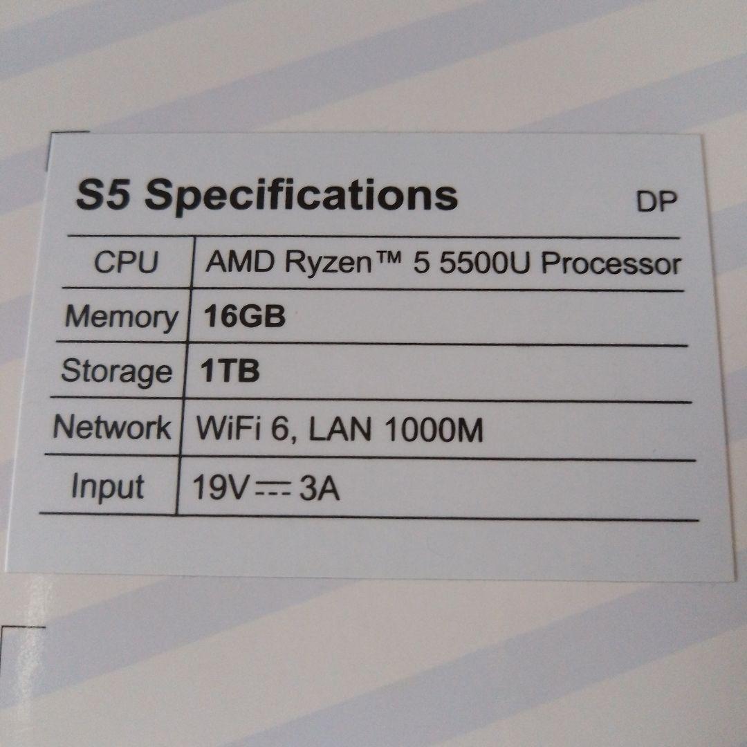 TRIGKEYミニPC AMD Ryzen5 5500U 16GB SSD1TB