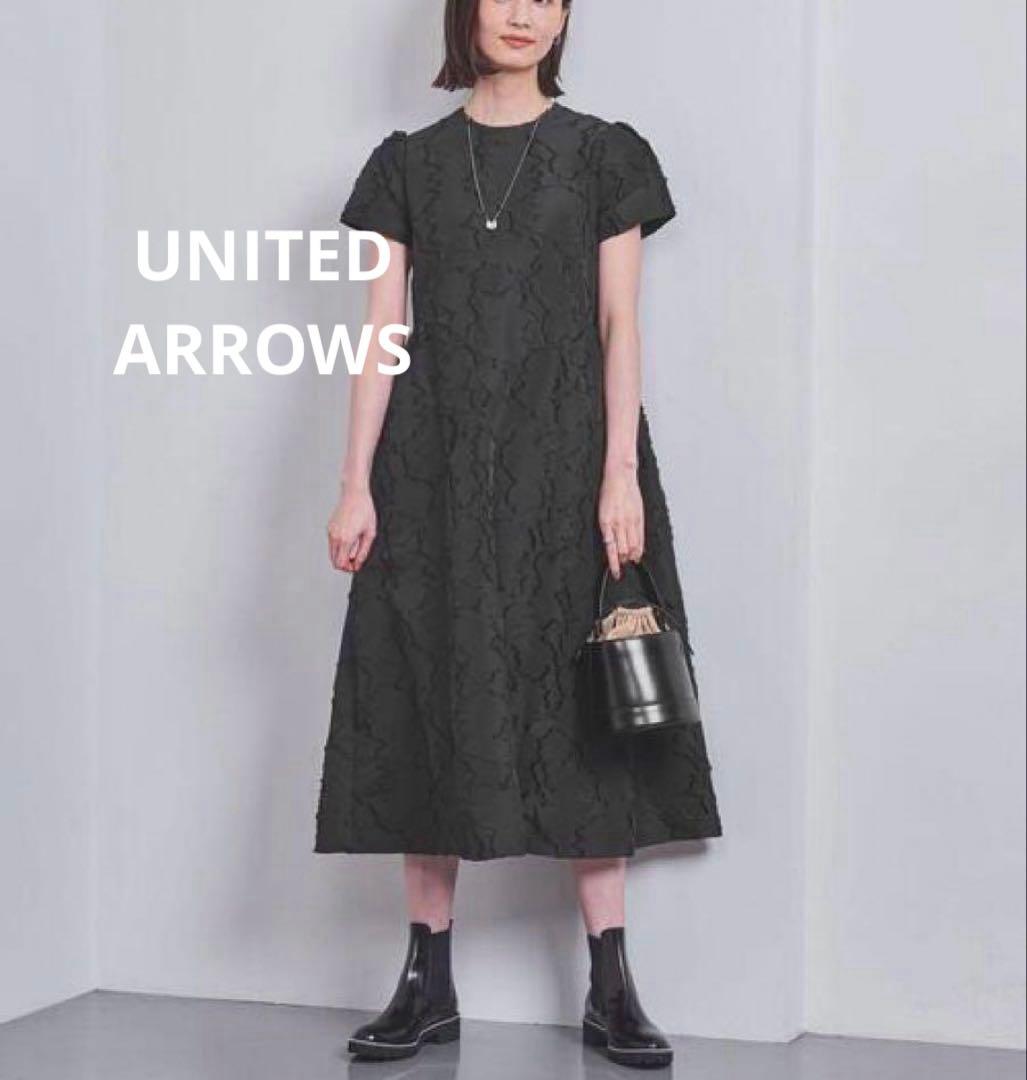 aiaiUNITED ARROWS /ジャカードショートスリーブワンピース
