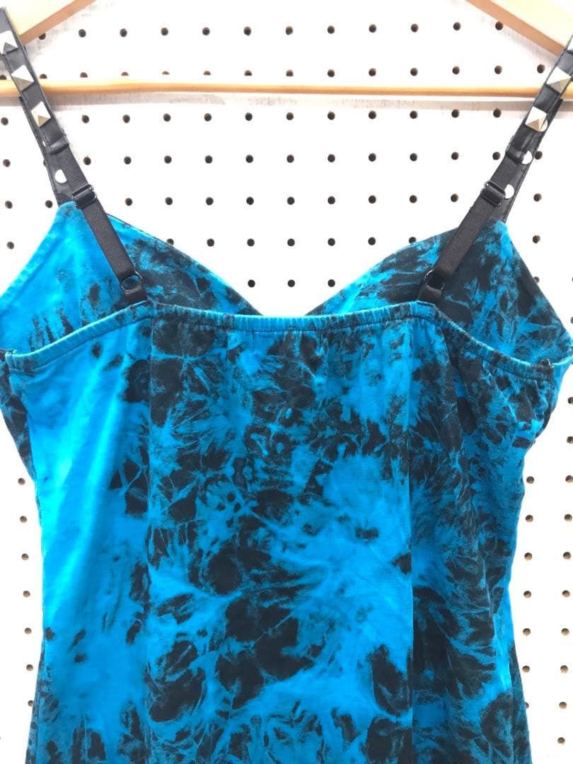 Y2K 古着 GLAD NEWS スタッズストラップ タイダイ ビスチェ キャミ