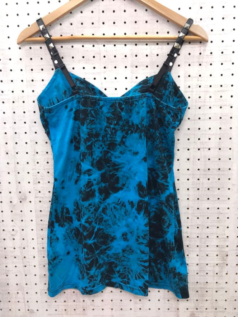 Y2K 古着 GLAD NEWS スタッズストラップ タイダイ ビスチェ キャミ