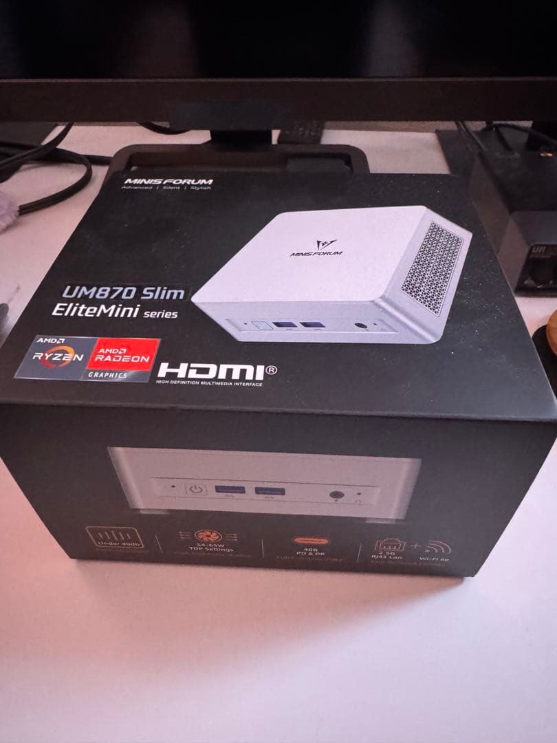 ミニPC MINISFORUM UM870 Slim EliteMini 48GB 2TB