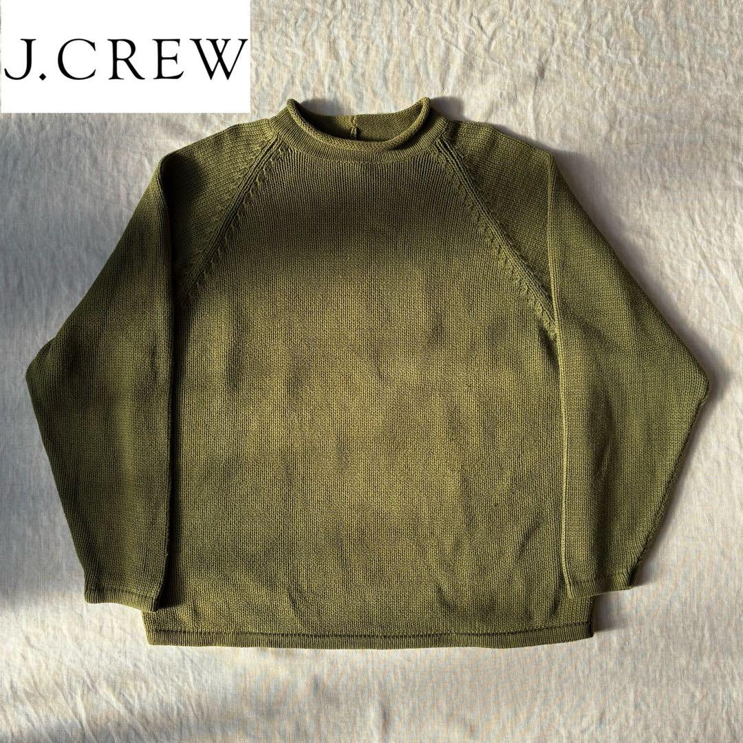 90’s 巨人タグ J.CREW ジェイクルー コットン ロールネック ニット