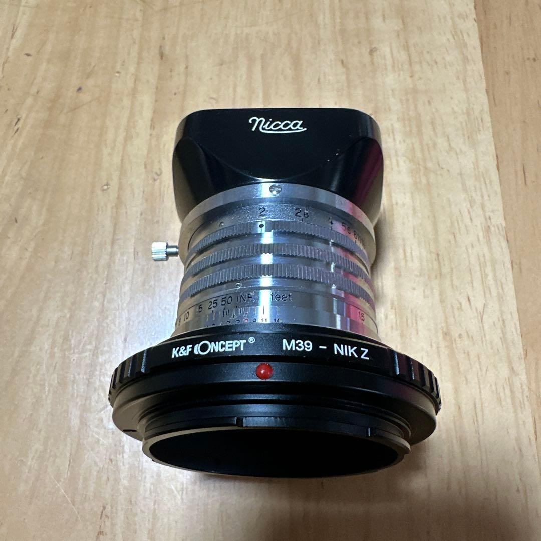 Nikon Nicca NIKKOR-H.C 5cm F2 フード付き　L39