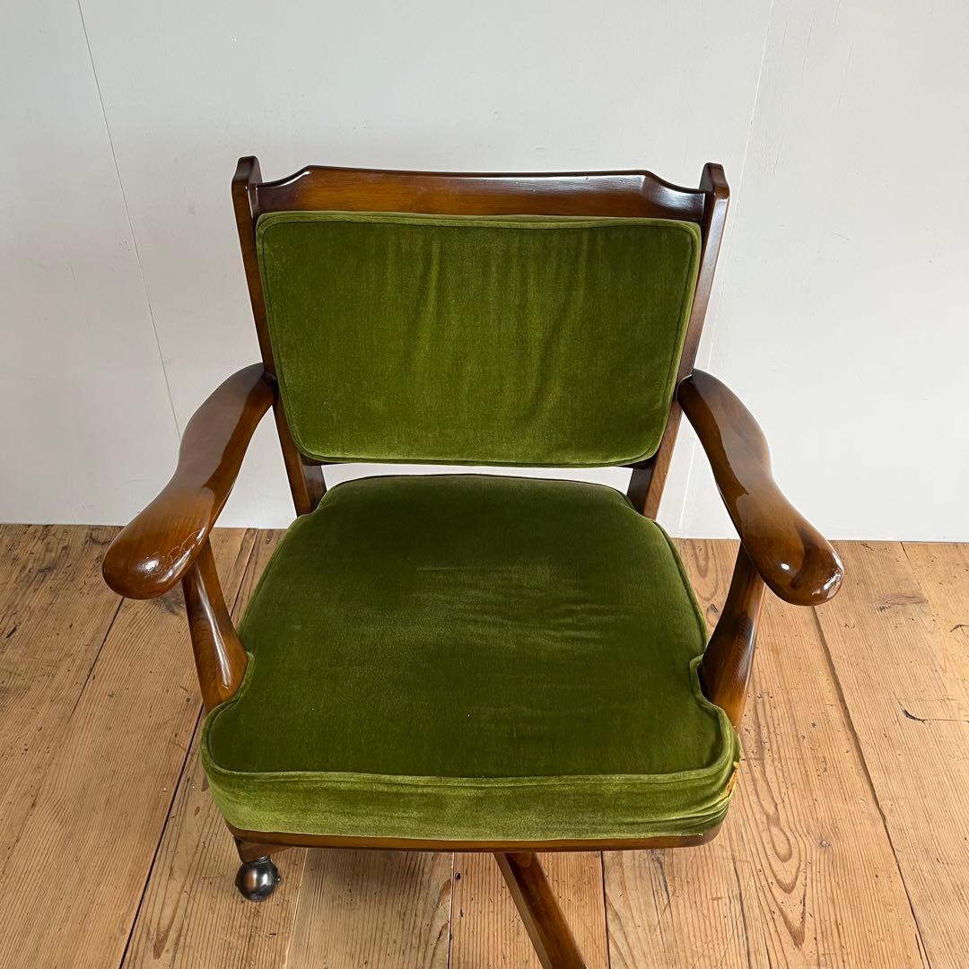 オールド カリモク karimoku コロニアル チェア 椅子 グリーン