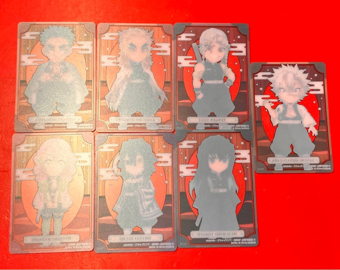 ★鬼滅の刃　ステンドグラスカード レア　箔押し　自販機ver パック