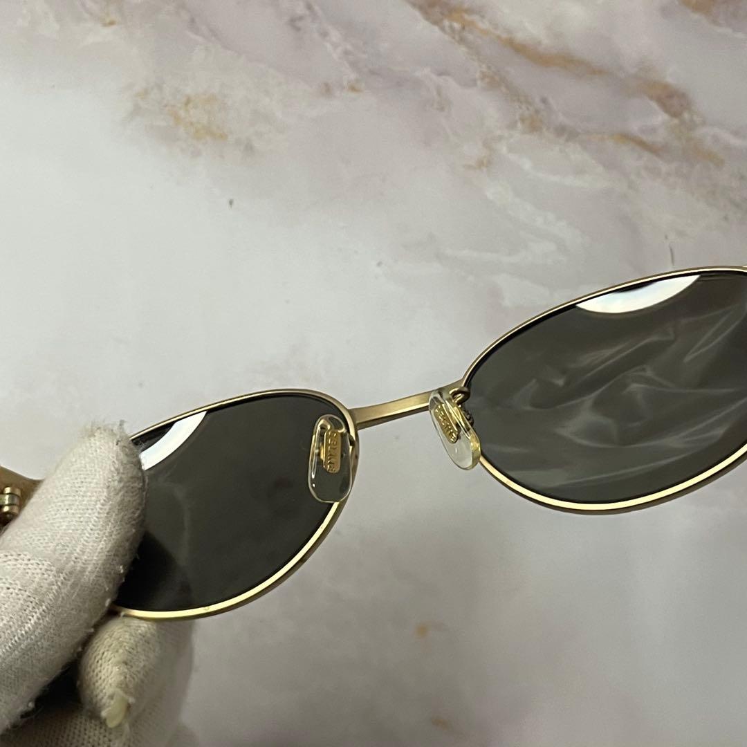 celine セリーヌ オーバル 鼈甲 y2k アンティーク レトロ サングラス