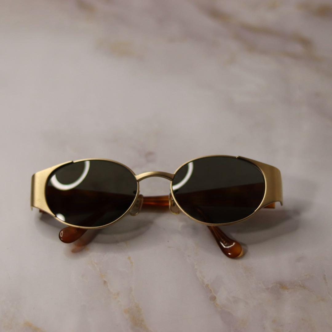 celine セリーヌ オーバル 鼈甲 y2k アンティーク レトロ サングラス
