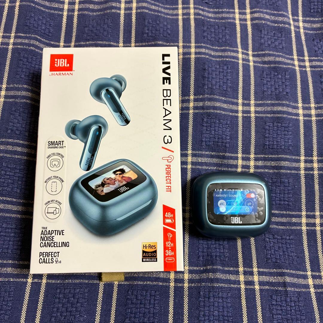 JBL LIVE BEAM 3 ワイヤレスイヤホン ブルー