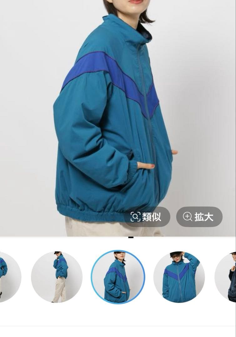 niko and... リバーシブルVラインブルゾン　M ブルー